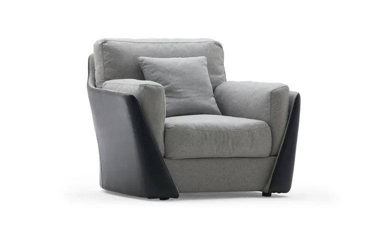 Occasional Chair Villa Living Room And Bedroom Lounge Chair With Leather And Velvet Upholstery