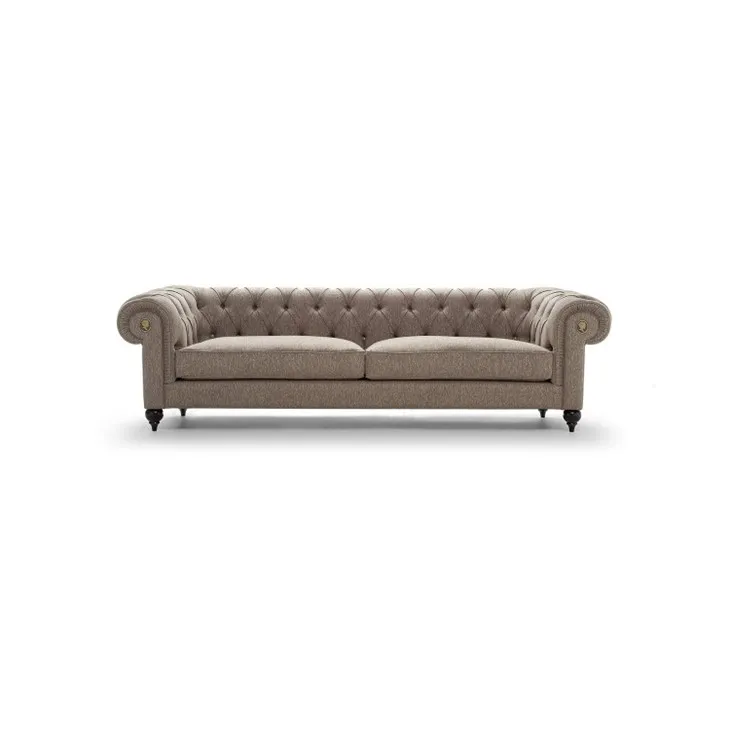 Grey Tufted Couch Set